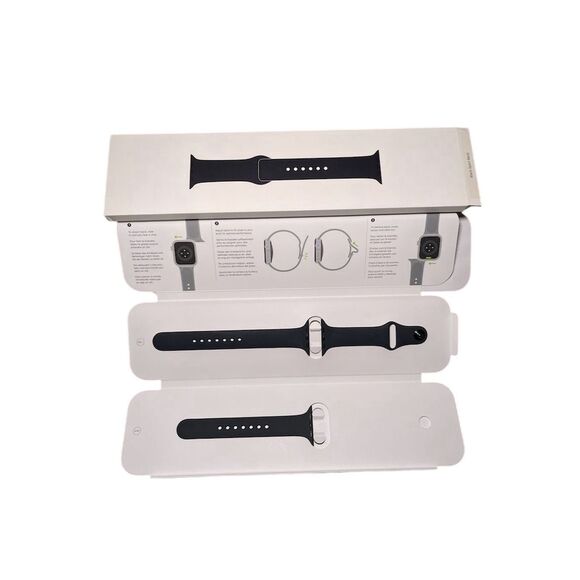 Apple Watch Black Sport Band Two-Piece Strap Unisex S/M M/L - Picture 6 of 9